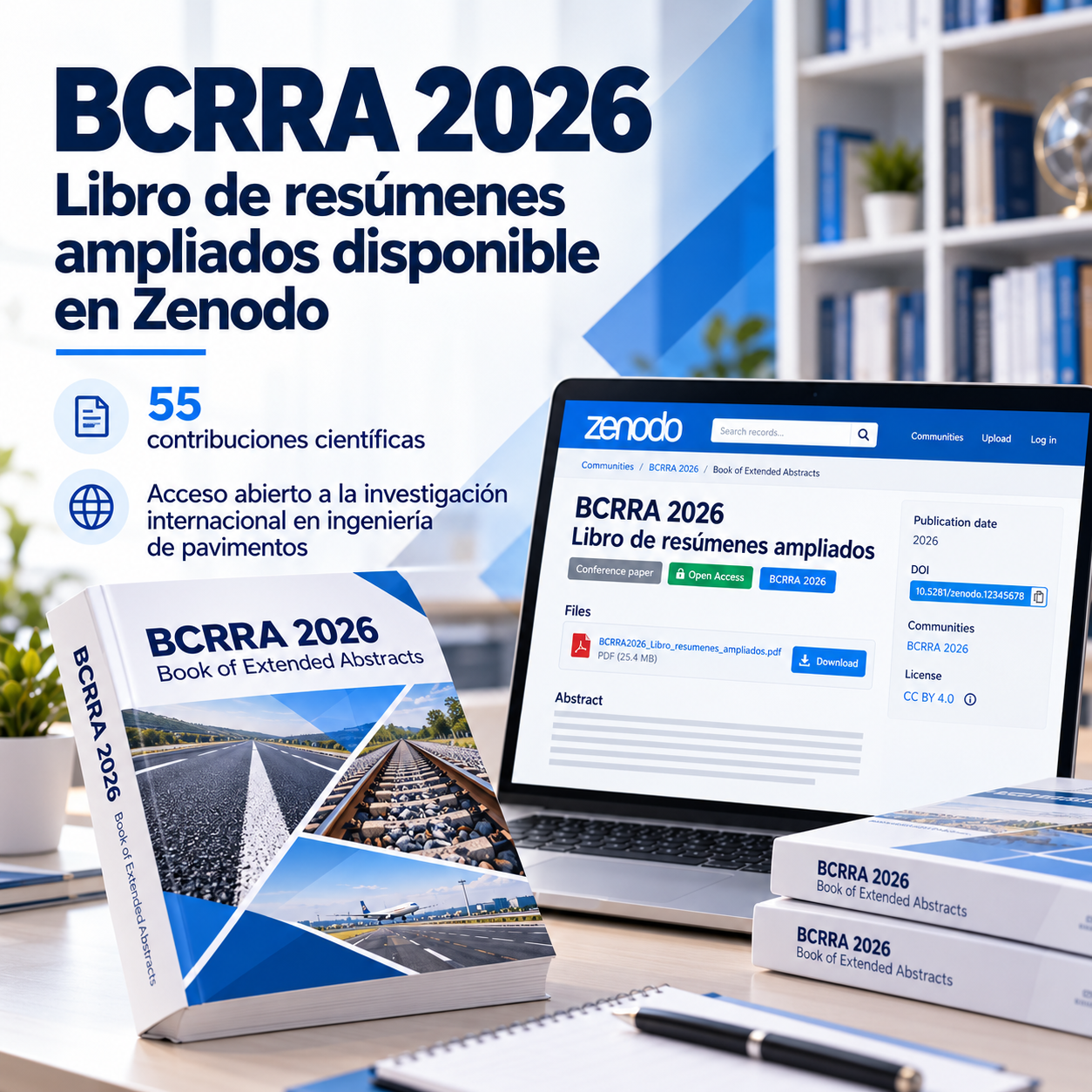 BCRRA 2026 – Libro de resúmenes ampliados en Zenodo BCRRA 2026 Zenodo: libro de resúmenes ampliados con 55 contribuciones científicas